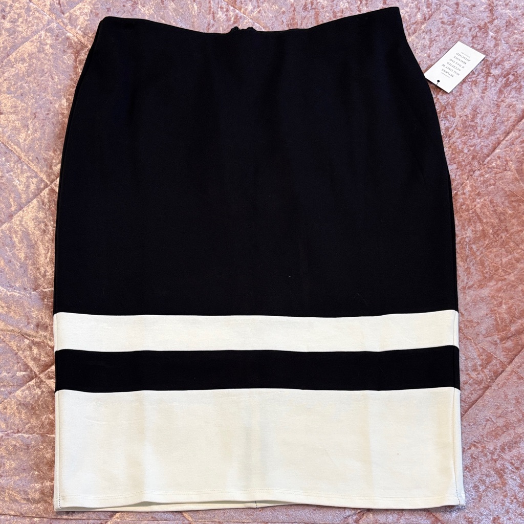 Eloquii Black And White Pencil Skirt
